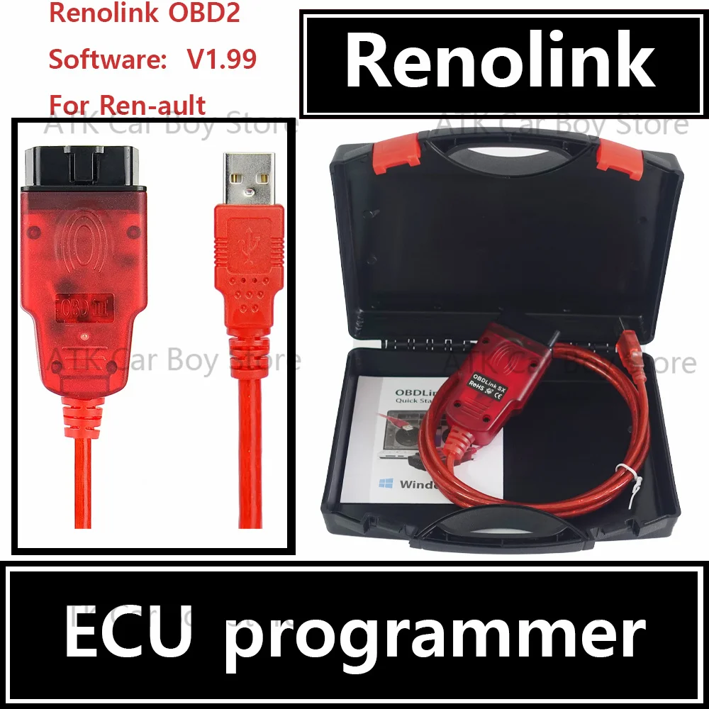 Автомобильный Программатор Renolink Obd2 V1.99 Ecu
