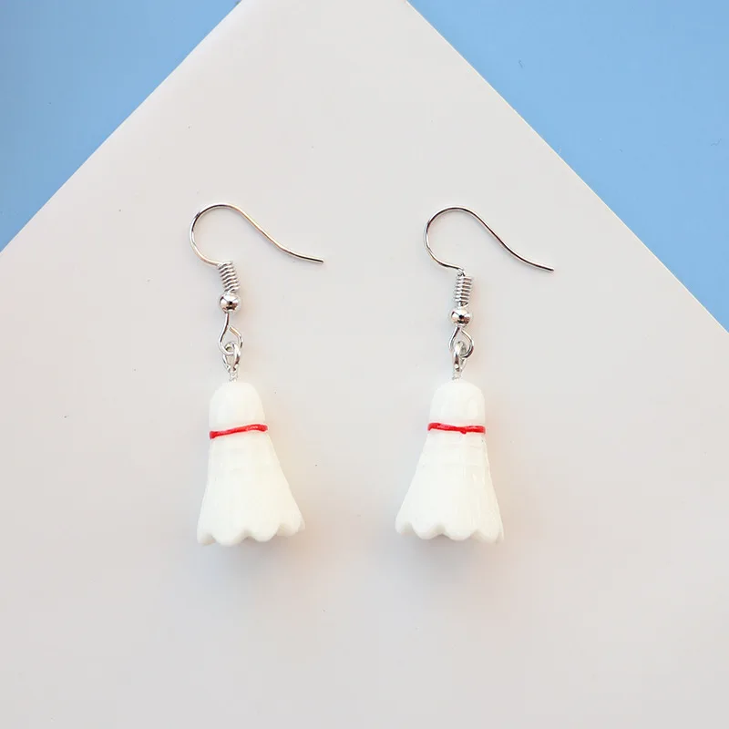 

Sports Fashion Badminton Earrings Tennis Summer Earrings,Personality Unique Student Girl Women Accessories Pendant Gift