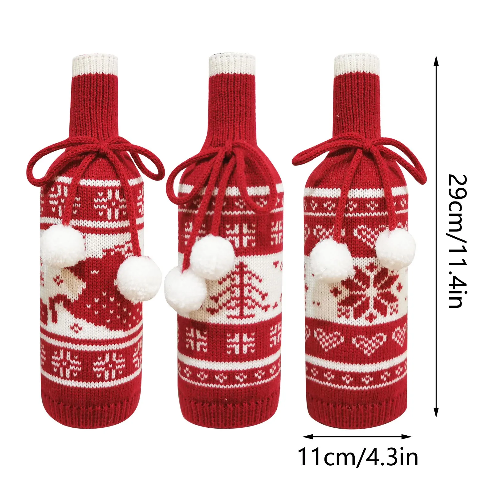 Christmas Snowflake Knitted Wine Bottle Set Creative Electric Wine Opener Cordless Coupe Glass