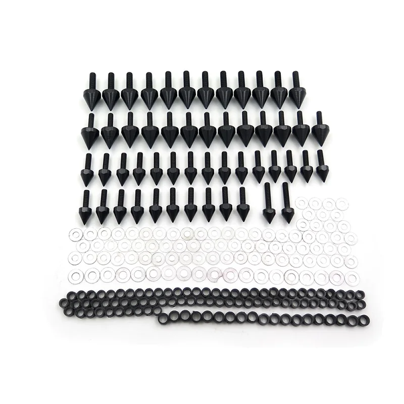

Aftermarket free shipping motorcycle parts For Yamaha YZFR6 1999 2000 2001 2002 Complete Spike Fairing Bolt Kit Black R6