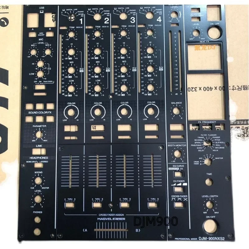 Фото 【DNB1186/DAH2830】 Основная панель серии Pioneer DJM-900 — универсальная сменная панель управления для DJM-900/900c/SRT/NXS2 №2