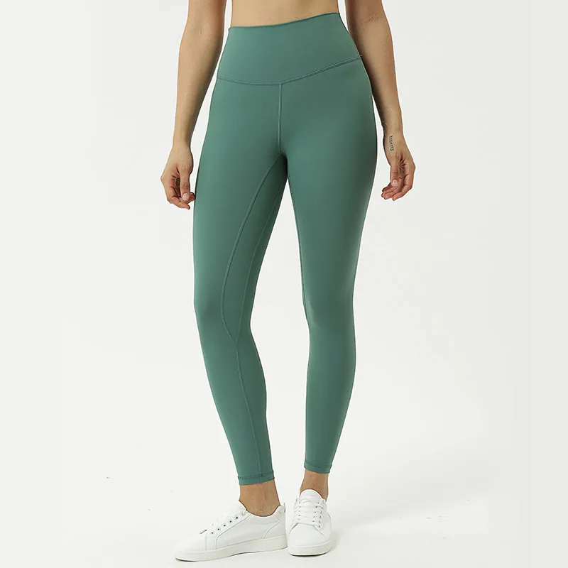 Explosive Double-Sided Hair Grinding High Waist, Hip, Peach Hip, Bare Hip, Fitness Training Yoga Tights For Women