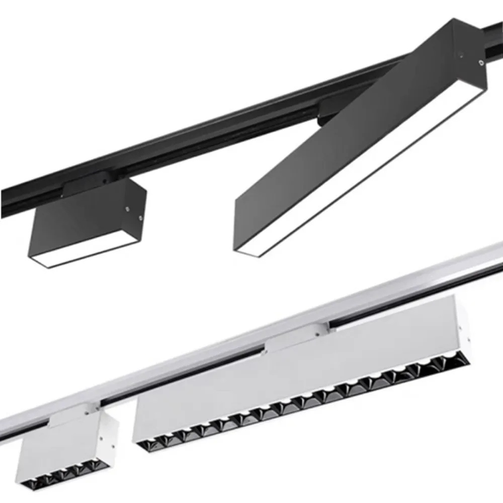 

Dimmable Creative LED track astigmatism Light Strip Guide grille Spot Light Line Light Clothing store commercial track light