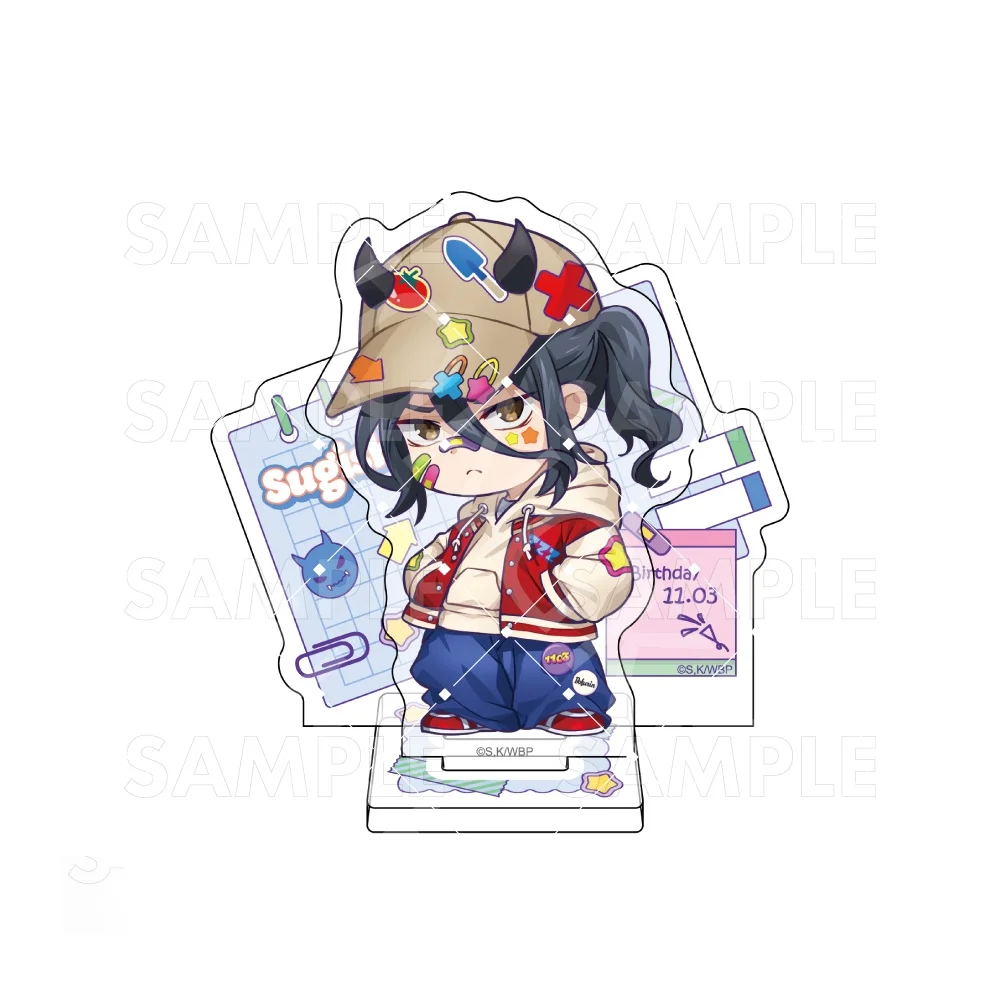 Фото Брелок-подставка WIND BREAKER Chibi Hoodie Ver 10CM, двусторонний акриловый, аниме-фигурка Харука Сакура, Хадзиме Умемия, декор для стола №4