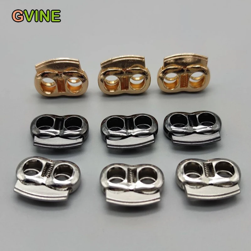 

10Pcs High Quality Metal Rope Lock Stopper Spring Fastener Cord Lock Slider For Clothes Bag Shoelace Drawstring Paracord Stopper