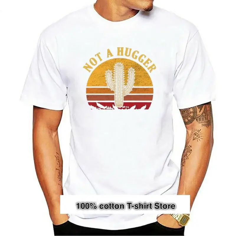 

Camiseta negra de manga corta Vintage no Hugger-Cactus para hombre, Tops Harajuku S 3Xl, ropa clásica de moda