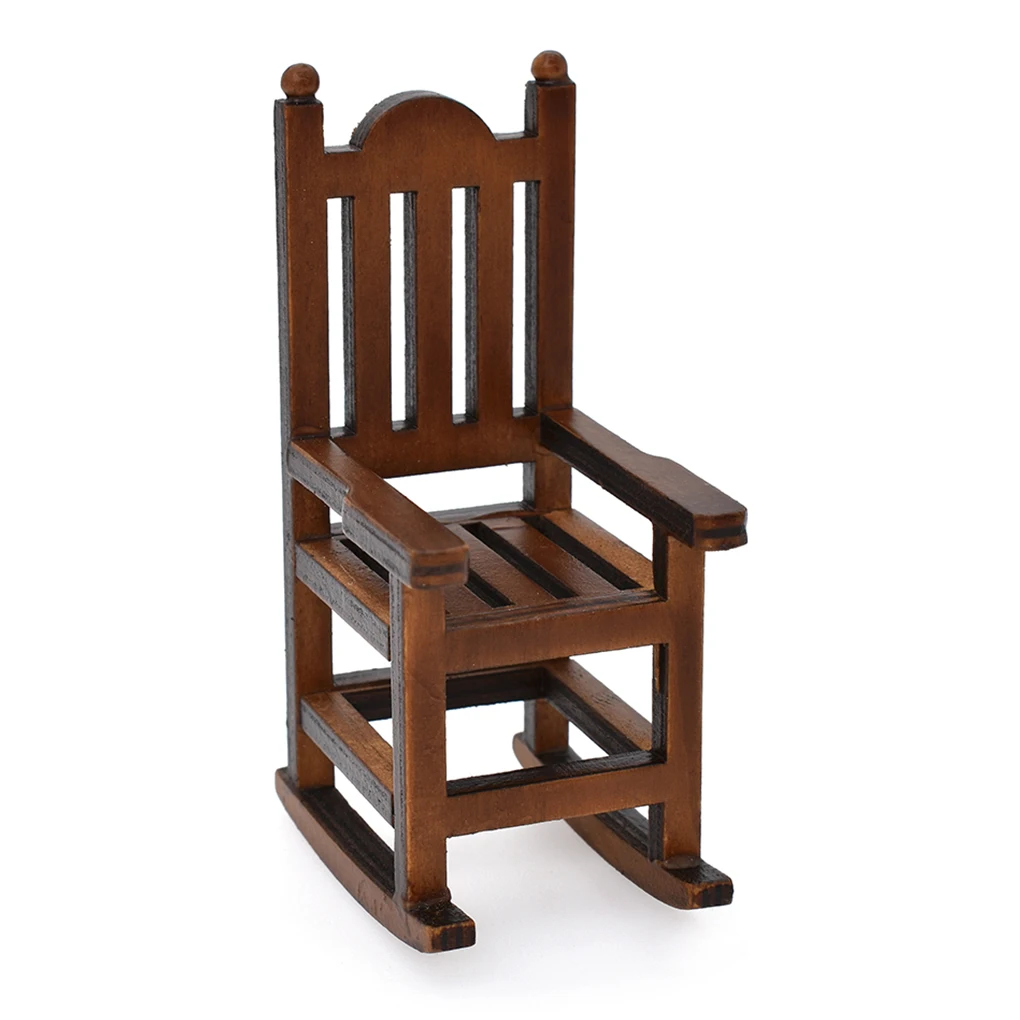 

Деревянная Детская кукла, домашнее кресло-качалка, декоративное кресло-качалка для спальни, балкона, имитация кресла, игрушка, аксессуары д...