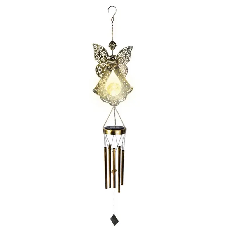 

Wind Chimes Lamp Solar Powered Garden Lights Solar Powered Angel Wind Chimes Light For Outdoor Landscape Path Lights