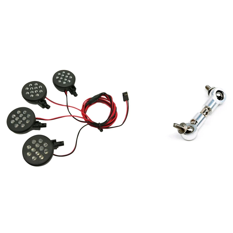 

1x4 приемника светодиодных ламп комплект фар лотоса для 1/5 HPI BAJA Rovan King Motor 5B и 1 рычаг рулевого управления ЧПУ