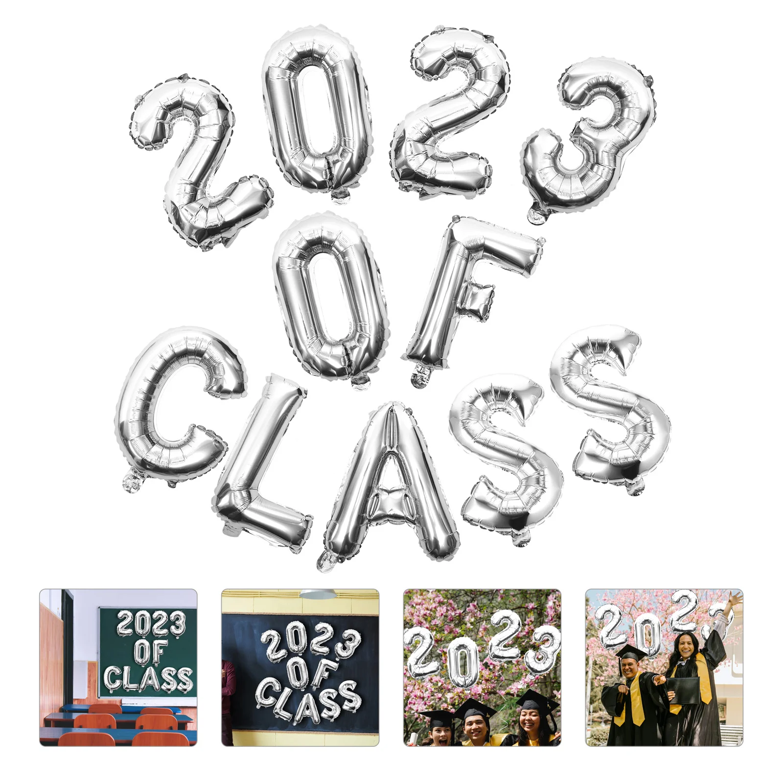 

1 Set Class of 2023 Aluminum Foil Balloons Graduation Theme Balloons Party Favors
