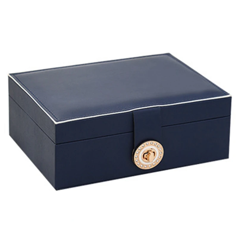 

Jewelry Box Double-Layer Large-Capacity Earring Storage Box Ring Jewelry Bracelet