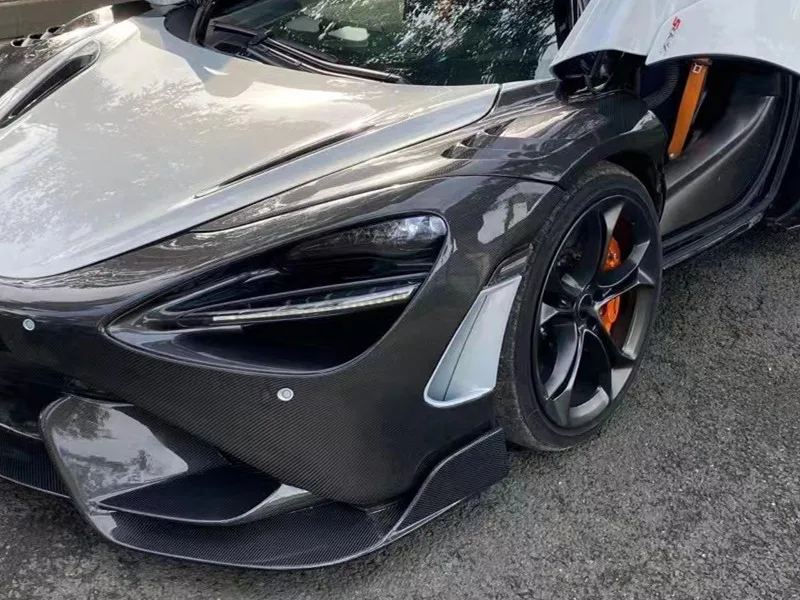 Фото Подходит для McLaren 720S: Модифицированные крылья и брызговики в стиле 765LT из сухого карбона №5