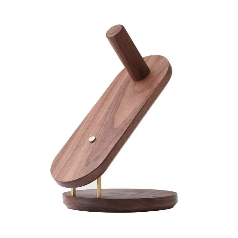 

NEW2023 Hair Dryer Rack Easy Installation Copper Steady Desktop Solid Wood Hair Dryer Holder Hair Dryer Storage Rack for Home