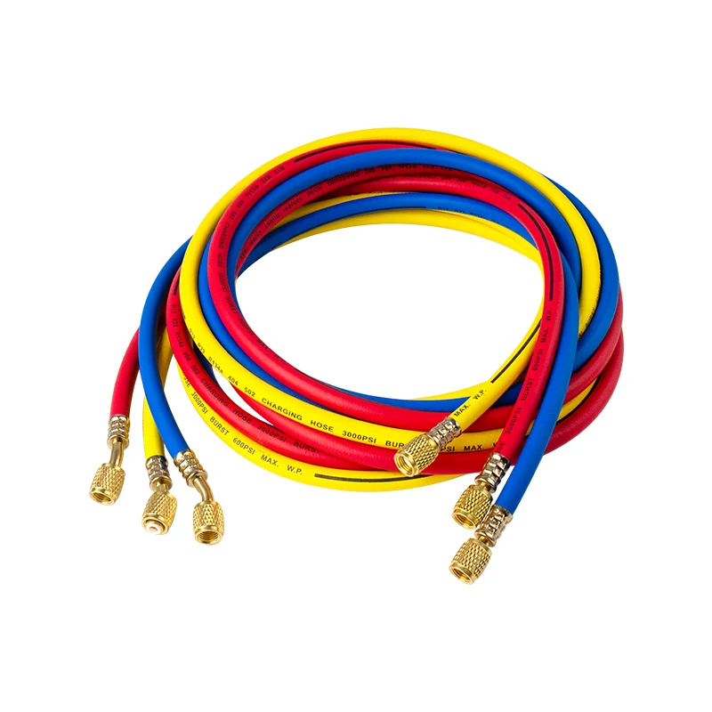 

118 дюймов (3 метра) 1/4 дюйма HVAC R12 R22 R134A R502 404A Шланг для заправки хладагента для автомобиля Автоматическая система охлаждения переменного тока