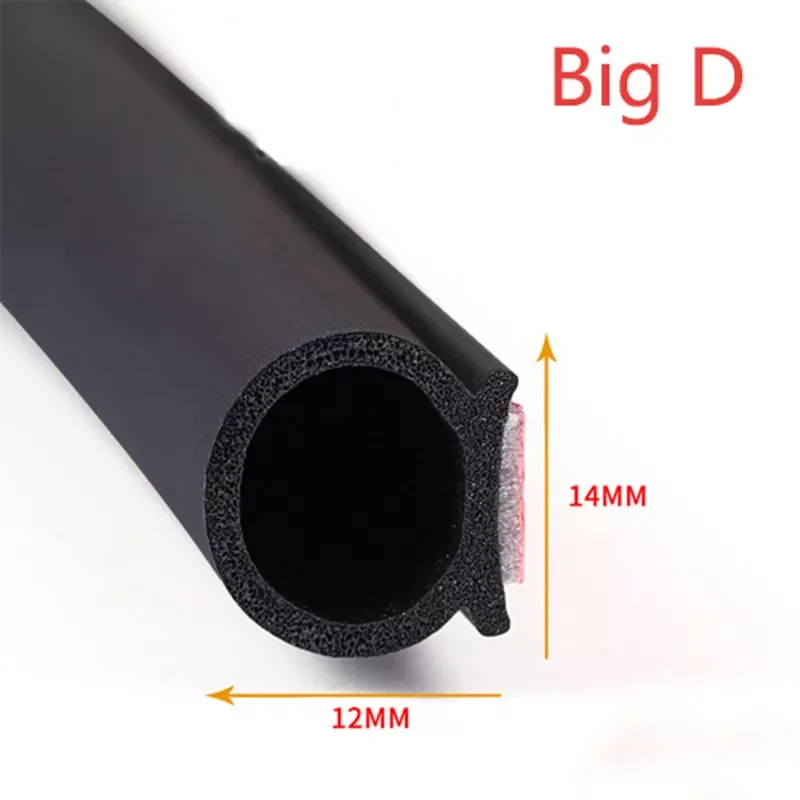 

Rubber Door Seal Strip Big D Type 2-8M Car Door Seal Strip Universal Noise Insulation Epdm Car Rubber Waterproof Seals For Auto
