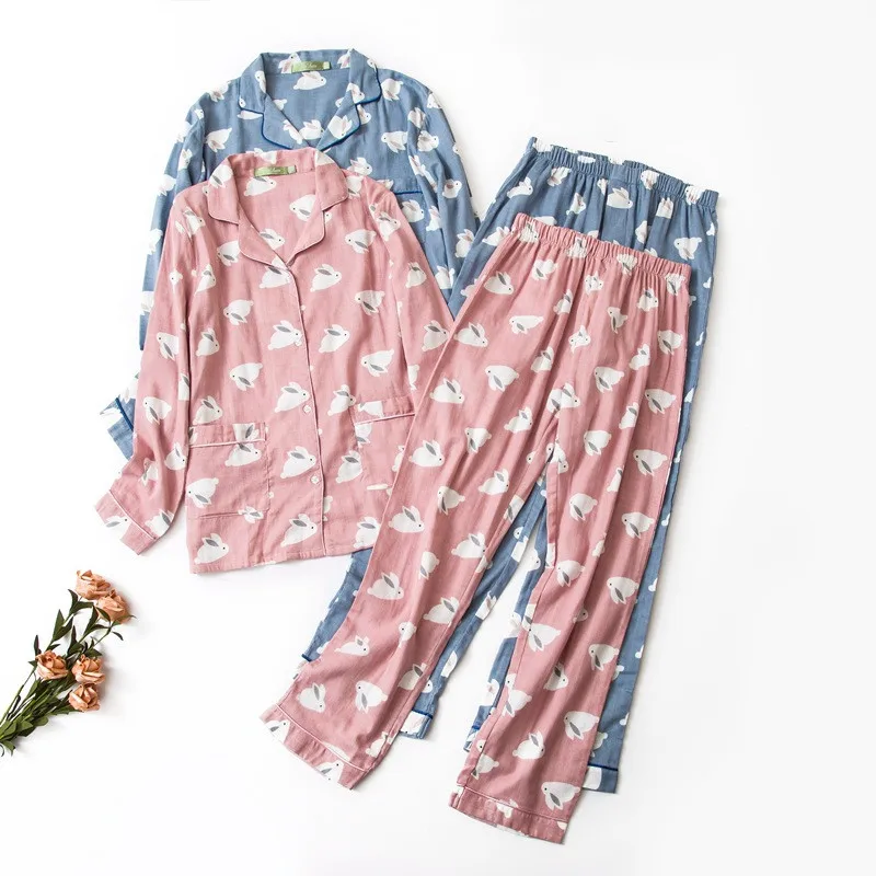 Autumn Cotton Pajamas Set Full Sleeve T-shirt Long Pants 2Piece/Set Sexy/Casual Pyjama Big Size Mom Homewear Cozy Plus Sleepwear