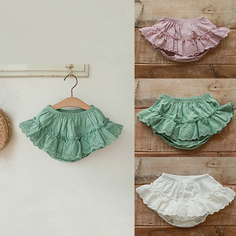 

NEW Baby Girls Shorts Newborn Baby Layers Lace Bloomers Girls Floral Pattern Shorts Toddler Skirt Trousers Pp Pants Summer CL930