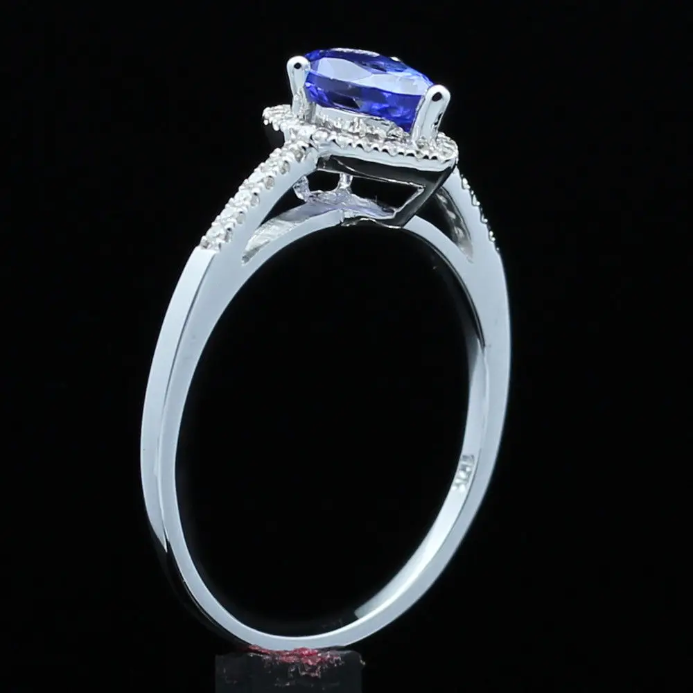 Кольцо из белого золота с бриллиантами 14 к 10