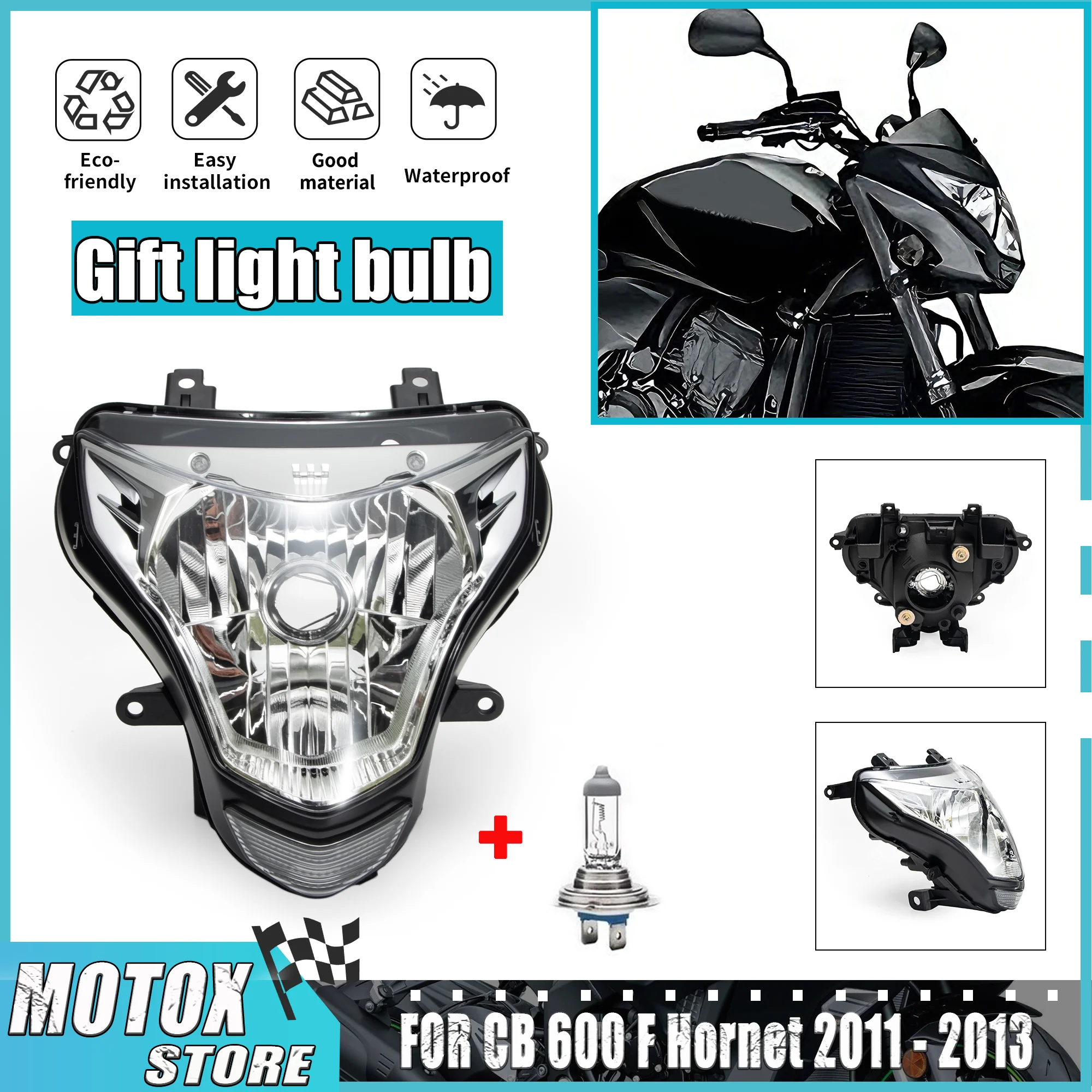 

Подходит для HONDA CB 600 F Hornet 2011-2013 CB600F, фара мотоцикла в сборе, фара CB 600F 2012 2013, головной светильник