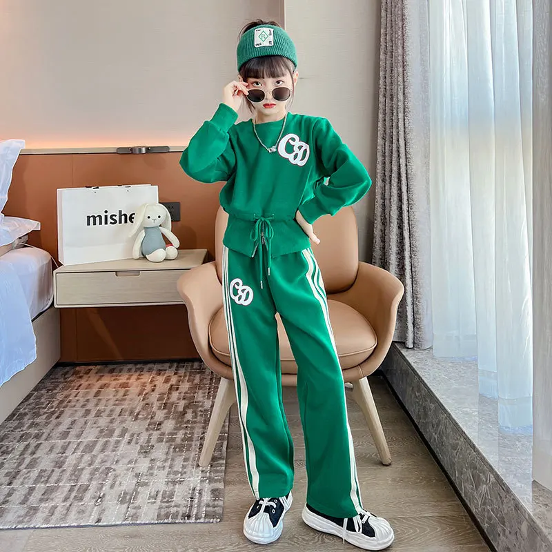 

Комплект одежды для девочек из 2 предметов, куртка и штаны, удобная одежда для подростков, комплект одежды для детей 5, 6, 7, 8, 9, 10, 11, 12, 13, 14 лет, весна-осень