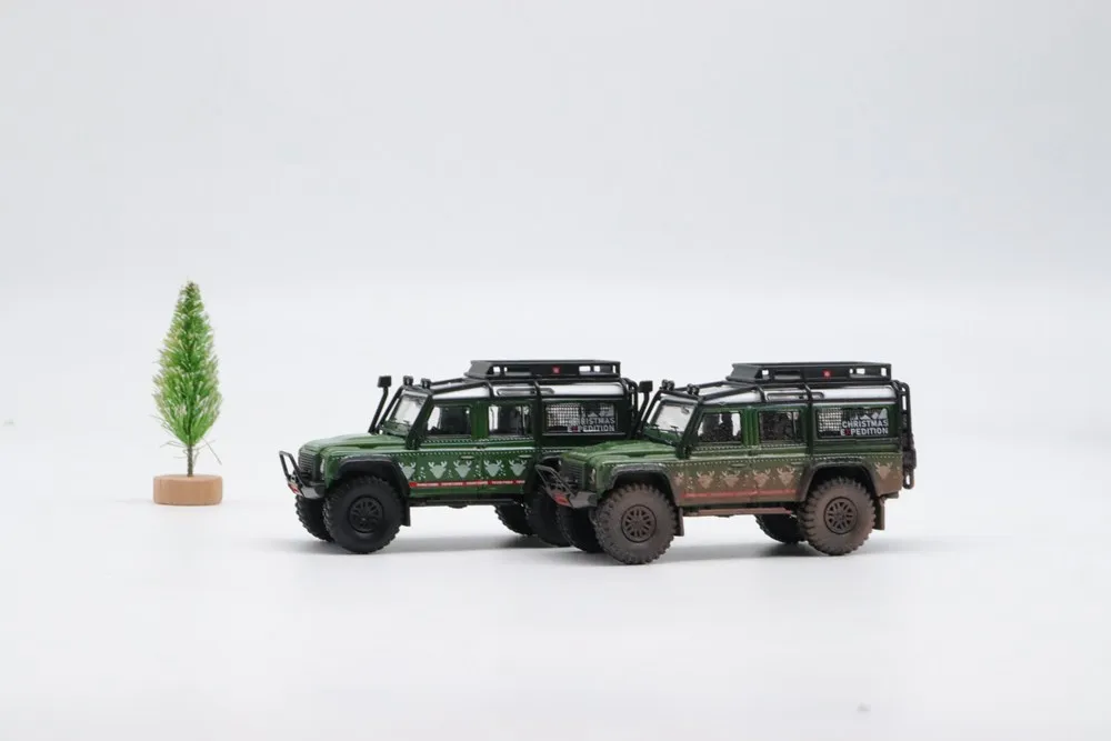 Мастер 1:64 для LandRover Defender 110, металлическая Рождественская елка, подарки, литые игрушки, модели автомобилей, Ограниченная Коллекция