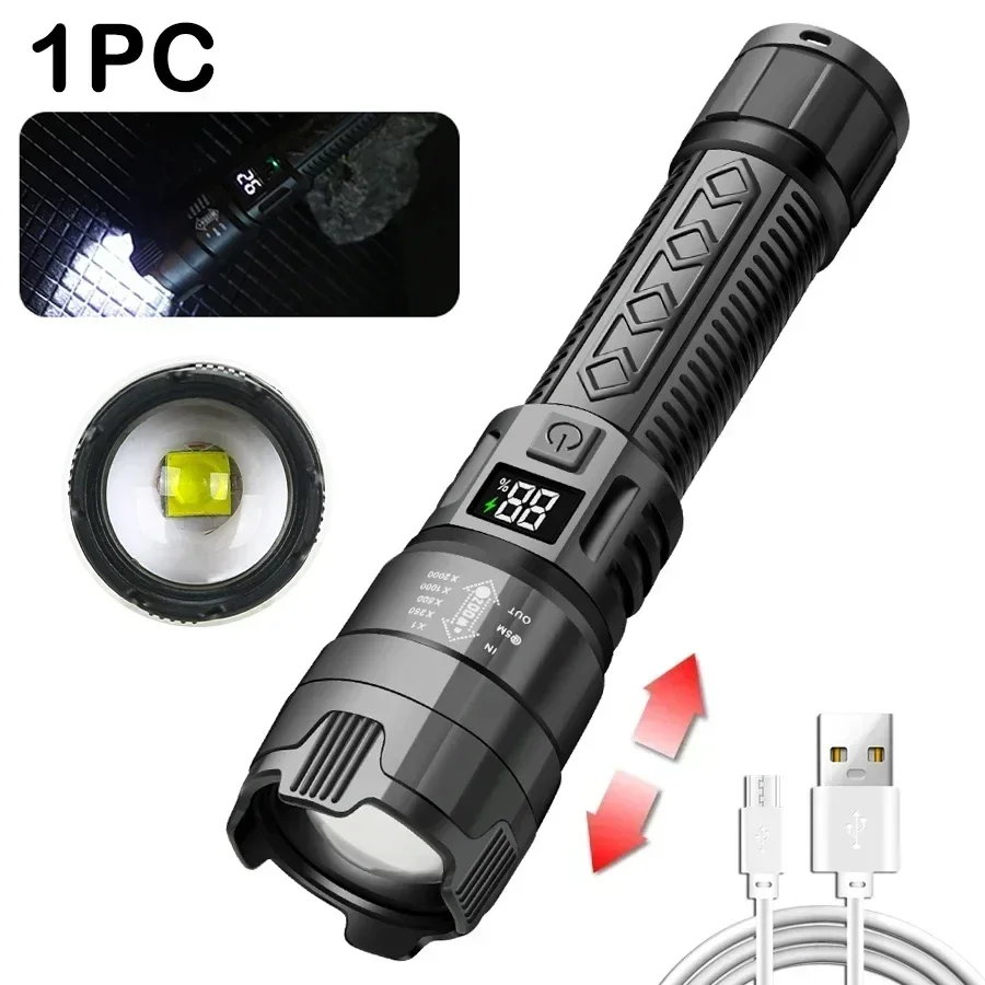 

LONGRIVER Телескопический USB фонарь 2000LM