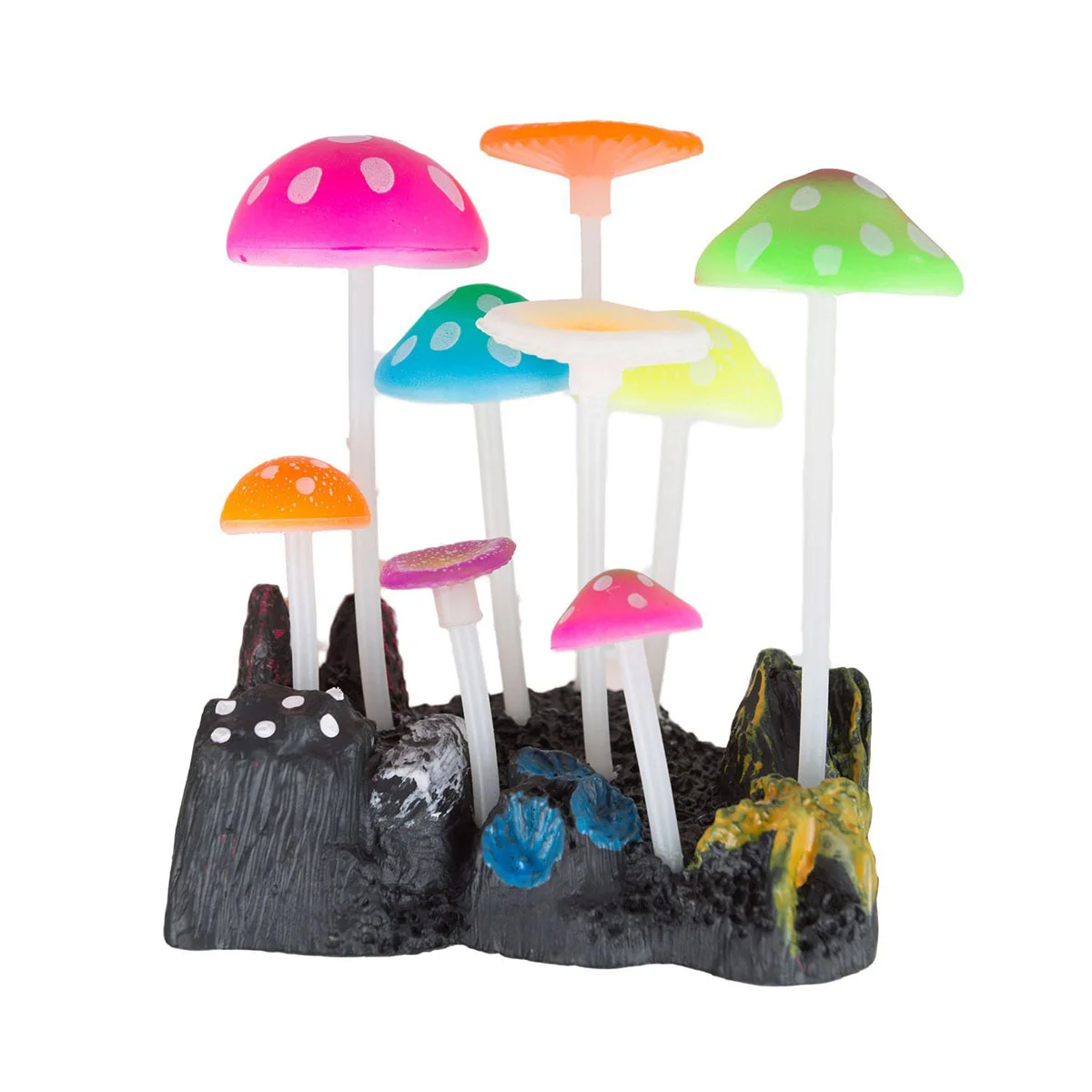 

Aquarium Tank Mushroom Ornament Decoration Decorations Decor Shelter Hiding Betta Reptile Glow Glowing Landscaping Mushrooms