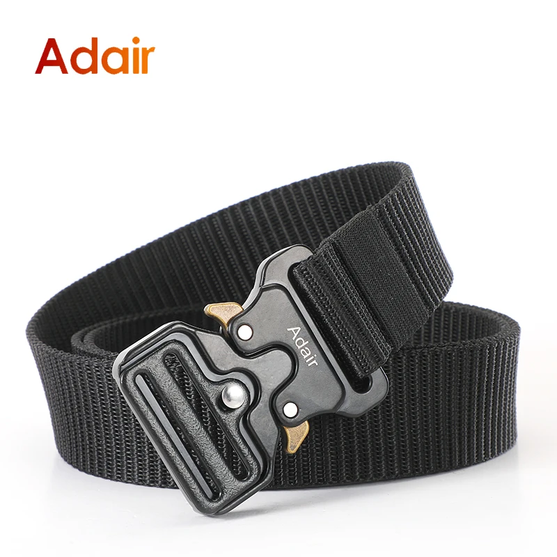 Man Webbing Nylon Belt High Quality Army Waist Fabric Tactical Military Casual Canvas Jeans Unisex Belts Fashion Strap HB075