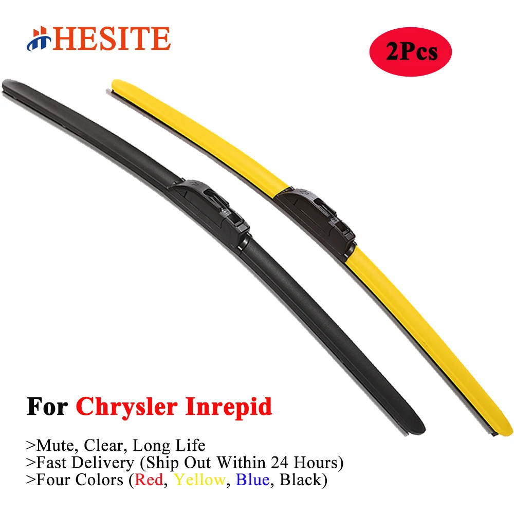 

HESITE Colorful Hybrid Wipers For 2003 Chrysler Intrepid ES Turbo 1996 1997 1998 2000 2001 2002 2004 Red Windshield Wiper Blade