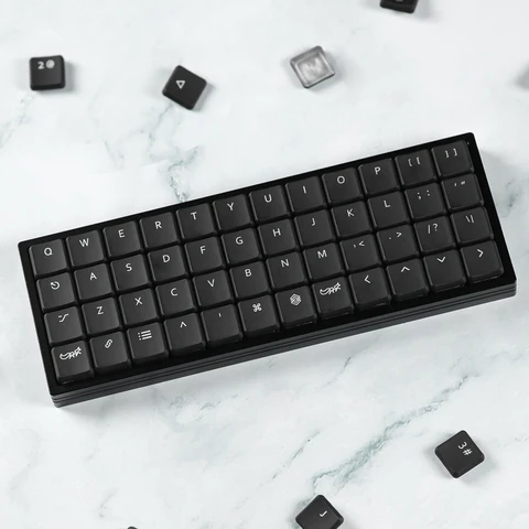 CFX черные прозрачные низкопрофильные колпачки PBT для Kailh 1350