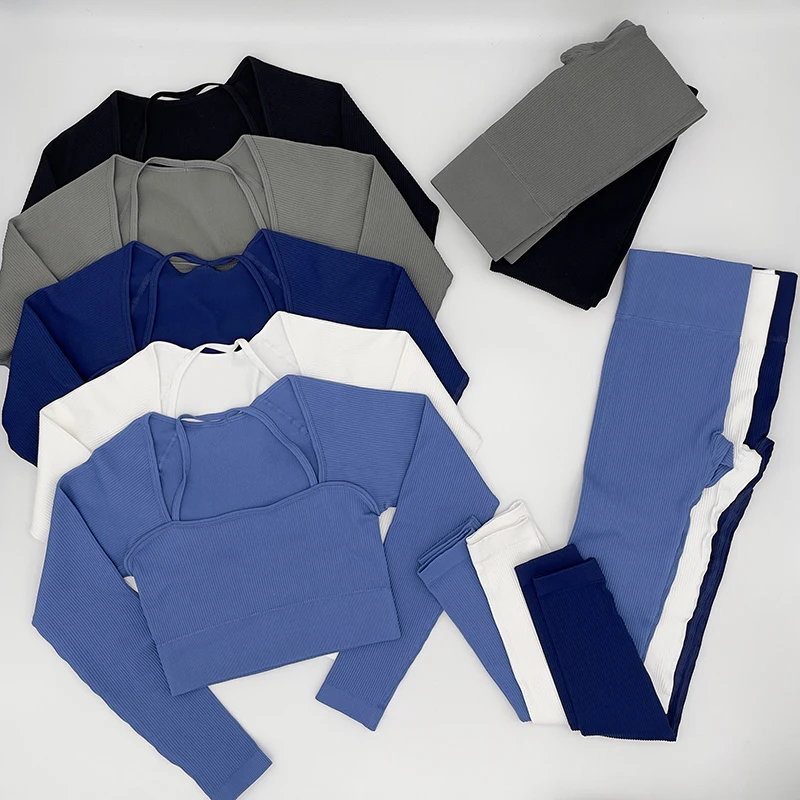 1/2/3pcs Seamless Yoga Set Women Gym Clothes Sportswear Yoga Suits for Fitness Gym Set Underwear Tracksuits Leggings Sports Bra