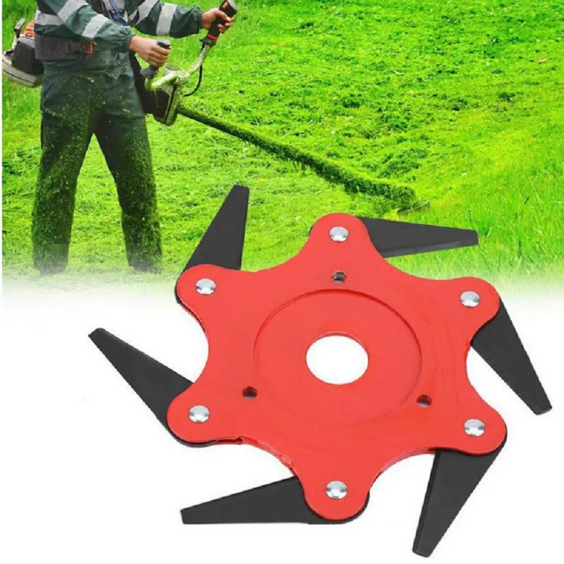 Manganese Steel Cutter 6Blade Grass Durable Trimmer Head Lawn Weeding 65Mn Weed Brush Cutting Head Garden Power Tool Accessories