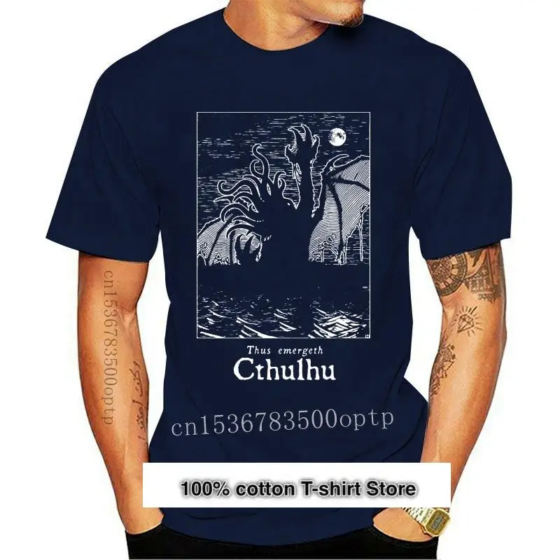 

THUS EMERGETH CTHULHU T-Shirt Lovecraft Dagon Nyarlathotep Rlyeh Necronomicon
