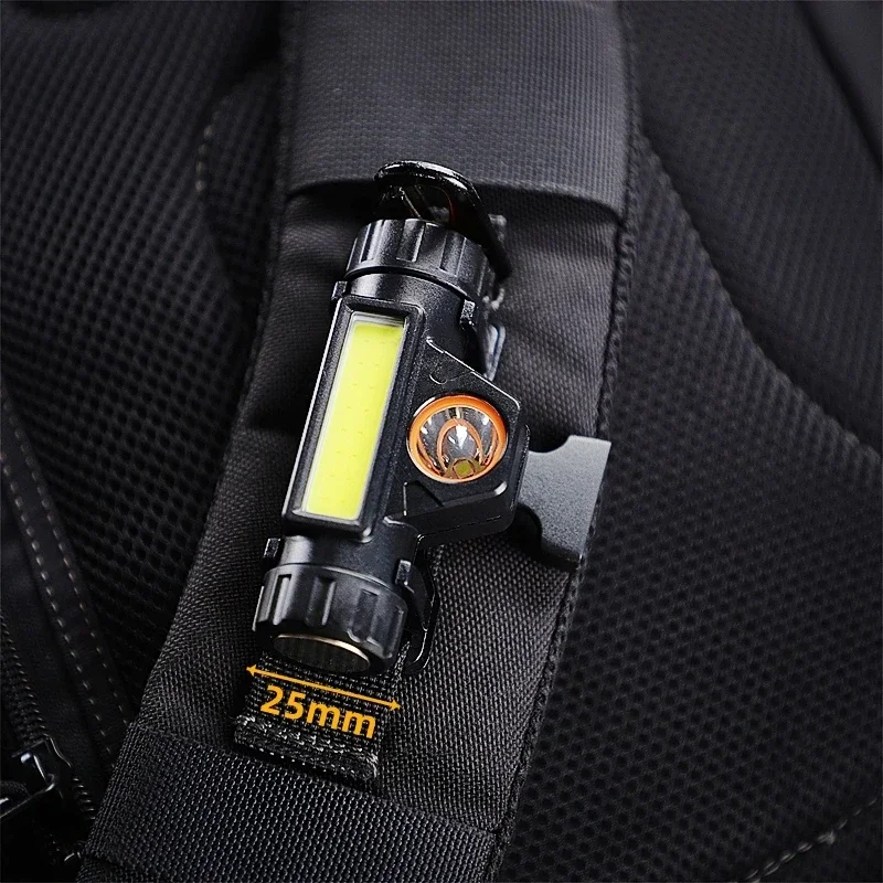 

Flashlight Camping Light Molle Hiking Mini Clip Backpack Rechargeable Outdoor Portable 25mm Tools Tactical Strap