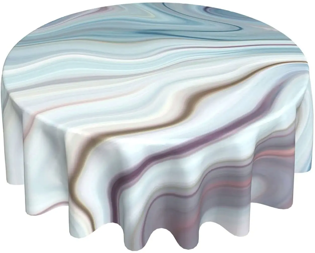 

Print Marble Mural Round Tablecloth, for Outdoor Picnic Tablecloth ,Ktchen and Holiday Dinner Round Tablecloth - 60 Inch