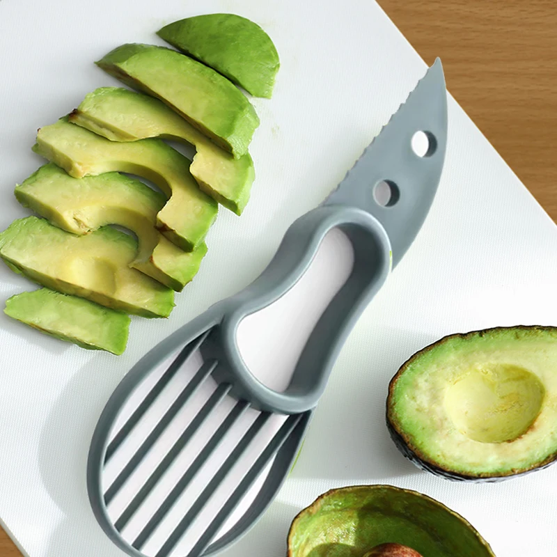 

3 in 1 Avocado Slicer Avocado Corer PP Plastic Knife Pulp Separator Kitchen Vegetable and Fruit Slicing Gadget Home Accessories