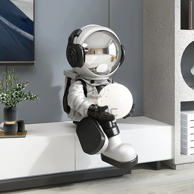 

Kobuc Led Table Lamp Astronaut Cartoon Desk Lamp Lights Creative Beside Lamp for Children's Bedroom Light 3D Moon Lamp Table