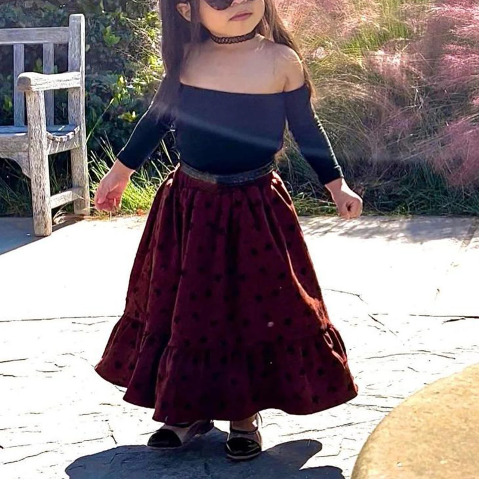 

1-6Y Toddler Kid Girls Clothes Set Summer Off Shoulder Tops Leopard Skirts Outfits Clothing Costumes D01