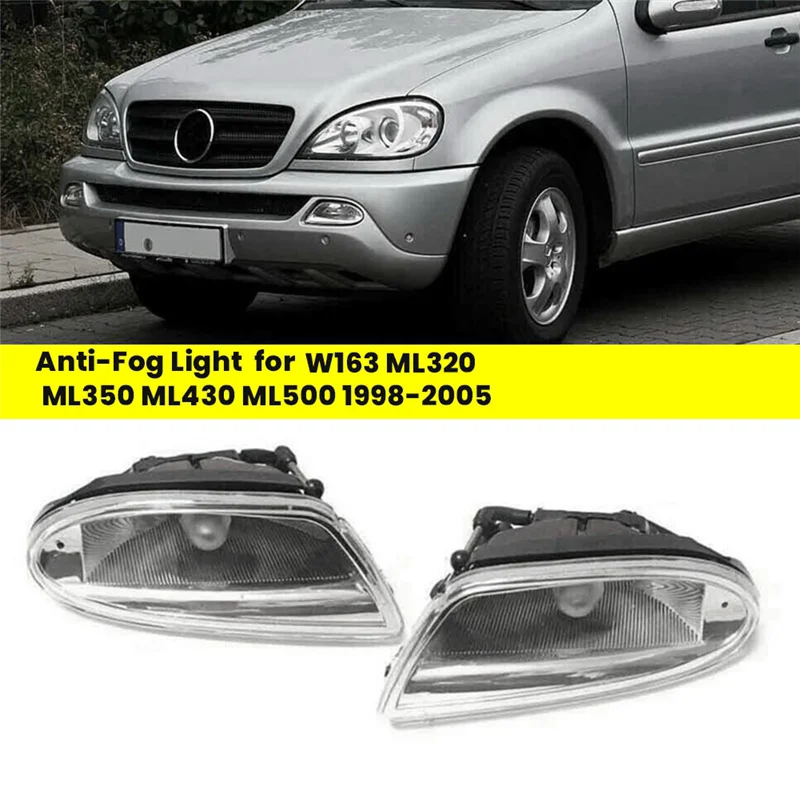 Фото 1 пара автомобильных противотуманных фонарей для Mercedes-Benz W163 ML320 ML350 ML430 ML500 1998-2005 A1638200328 A1638200428 лампа дальнего света №2