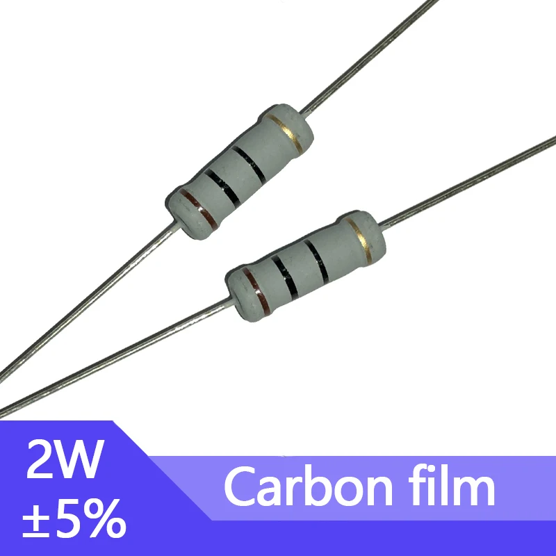 20pcs2w карбоновый пленочный резистор 0.39r 3r9 39r 390r 3k9 39k 390k 0 39 3 9 390 R K Ohm 5% сопротивление