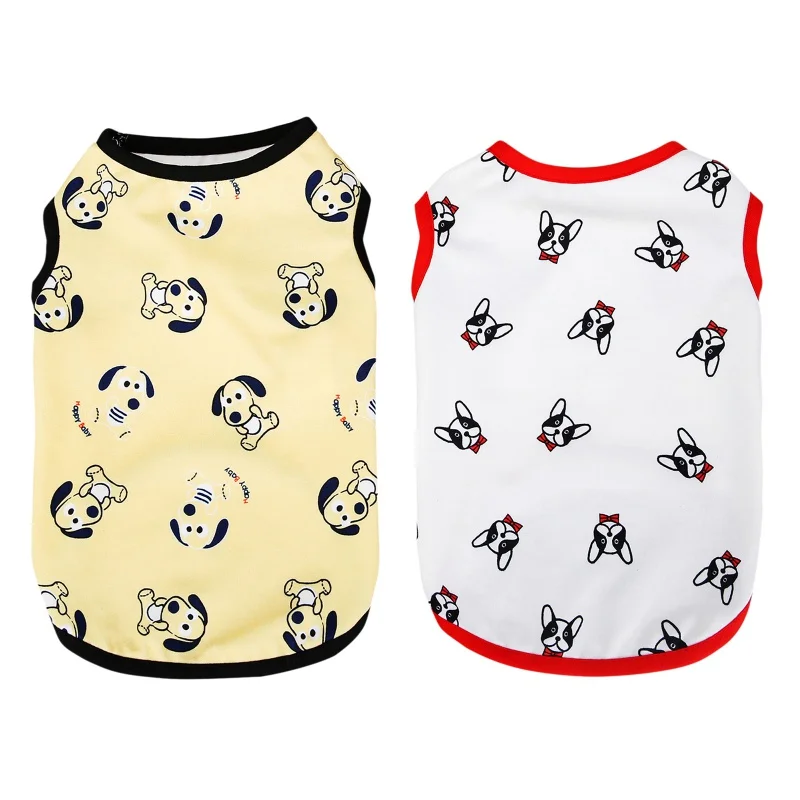 

Оранжевая мультяшная Одежда для собак, летняя повседневная одежда для щенков, одежда с двумя ногами, мягкая и дышащая Летняя Одежда для пито...