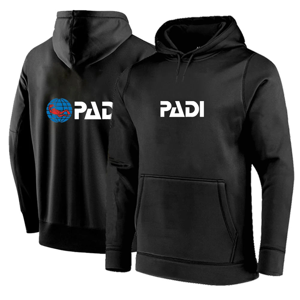 

Scuba Driver Padi Brand Hoodie Sweatshirt Men's Autumn Winter Fleece Pullover Fashion Casual Hooded Coat Jogging Fitness Clothes