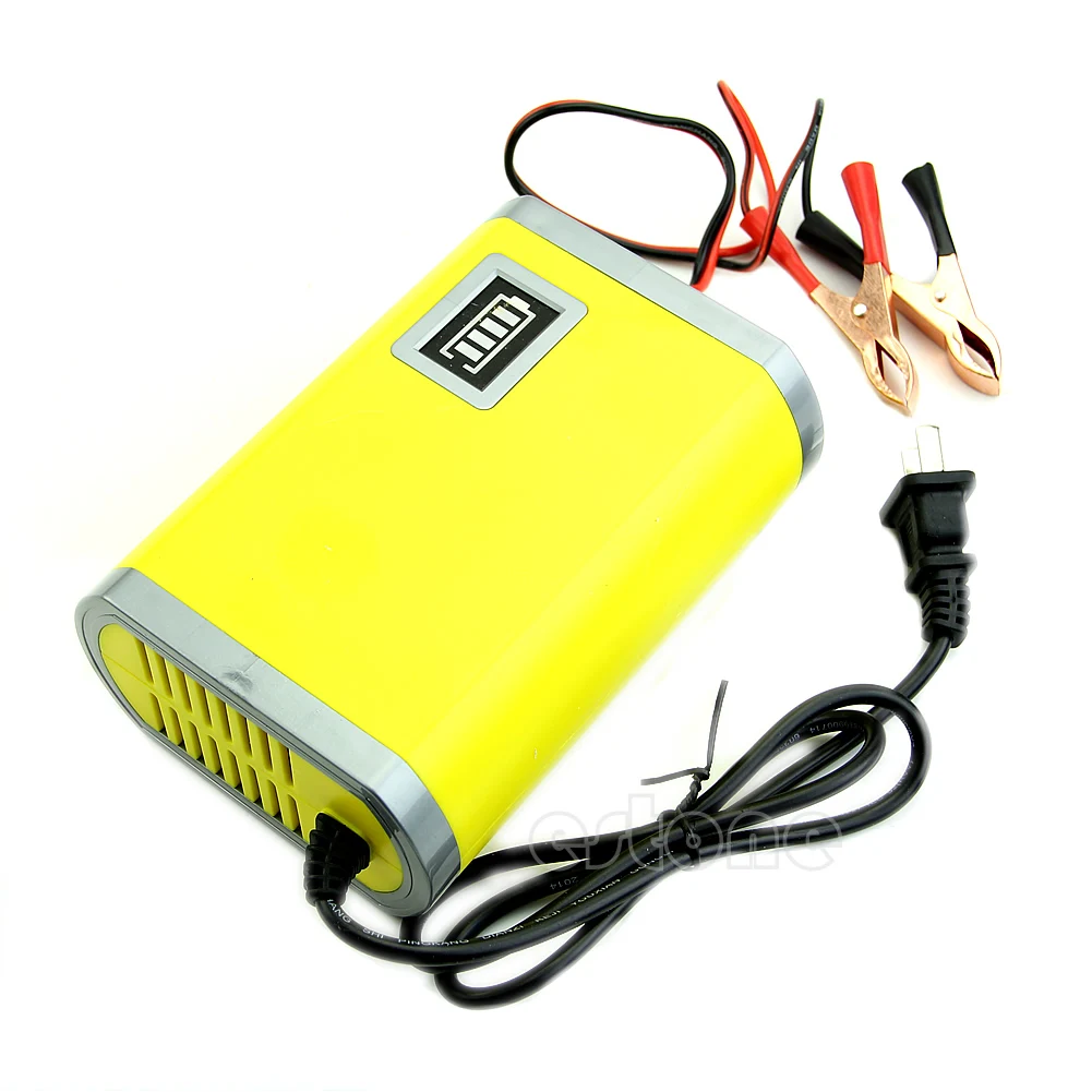 

12V 6A Motorcycle Car Auto Battery Charger Intelligent Charging Machine Yellow