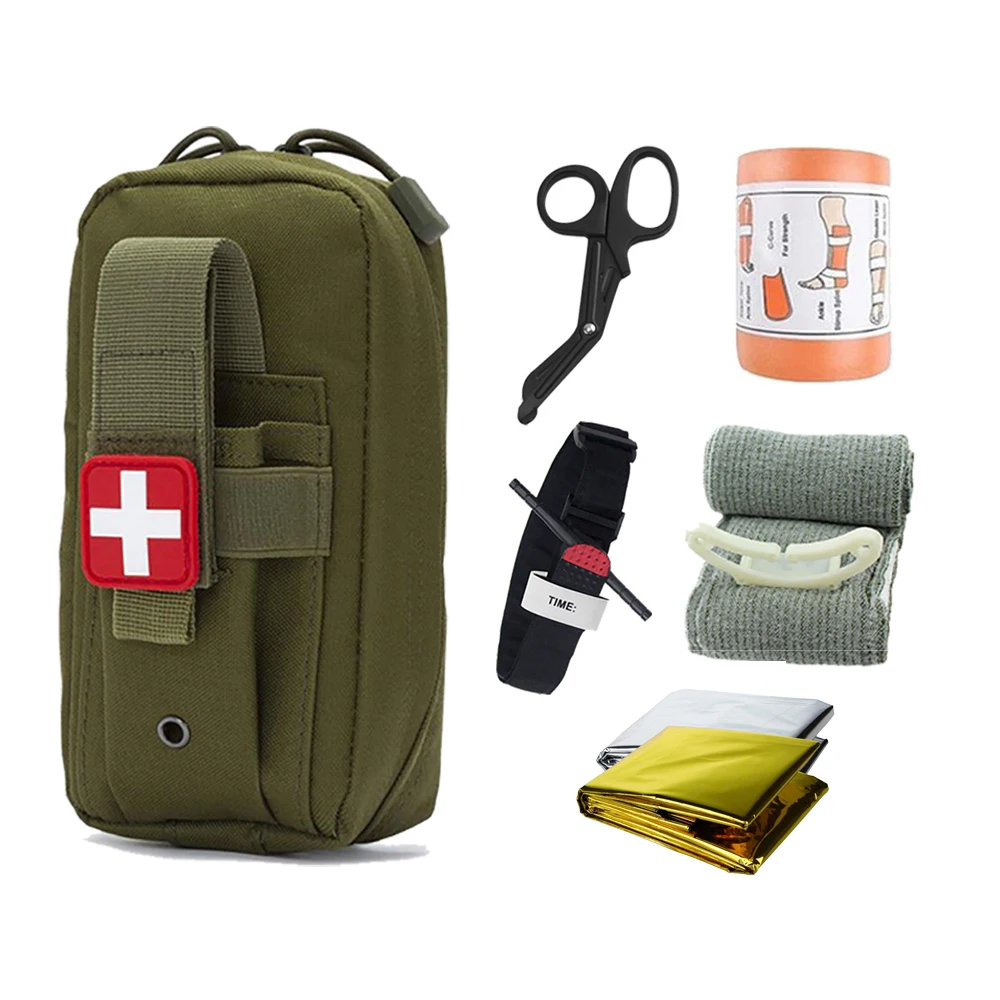 

Tactical First Aid Kit Molle Medical EDC Pouch EMT Emergency Bandage CAT Tourniquet Trauma Medical Shear Outdoor Survival Bag