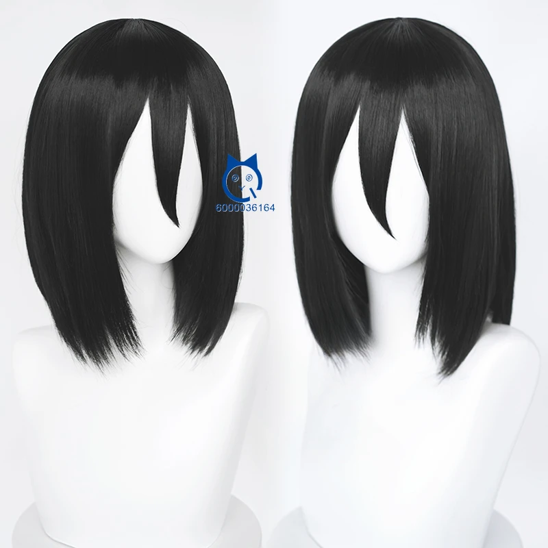 Atttack on Tiiitan аниме Эрен Йегер Микаса Акерман косплей темно-коричневый короткий