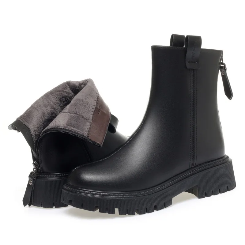 DRKANOL 2024 Женские Ботинки Челси зимние теплые 100% шерстяные меховые ботинки на