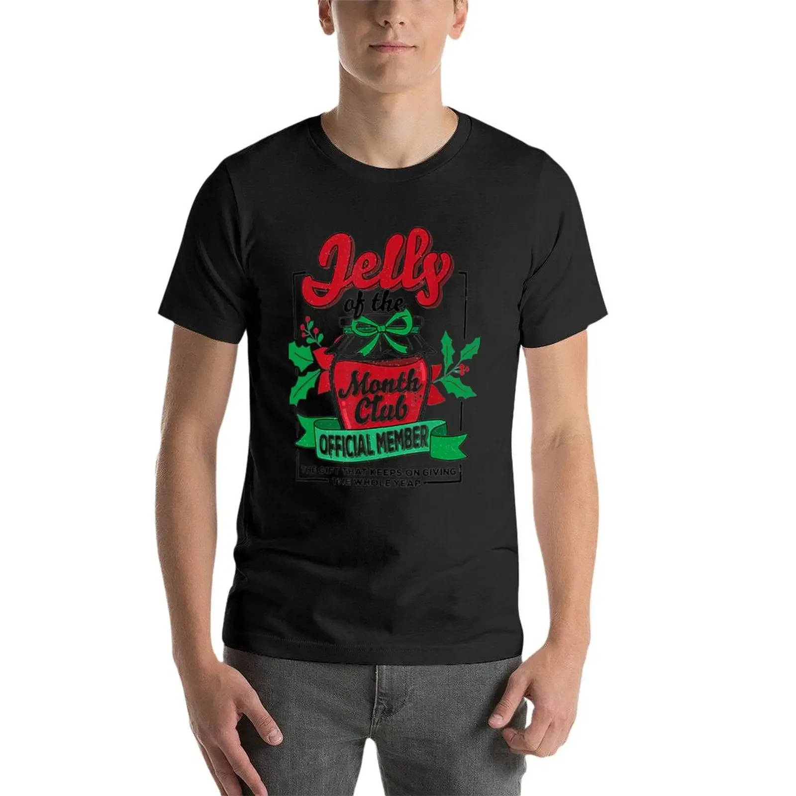 Рождественская футболка-Jelly-Of-The-Month-Club-Official-Member Xmas для мальчиков с животным