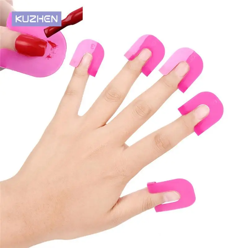 

Popular 26pcs/set Creative Nail Polish Spill-Resistant Manicure Finger Cover Nail Polish Molds Shield Special Nail Art Tool