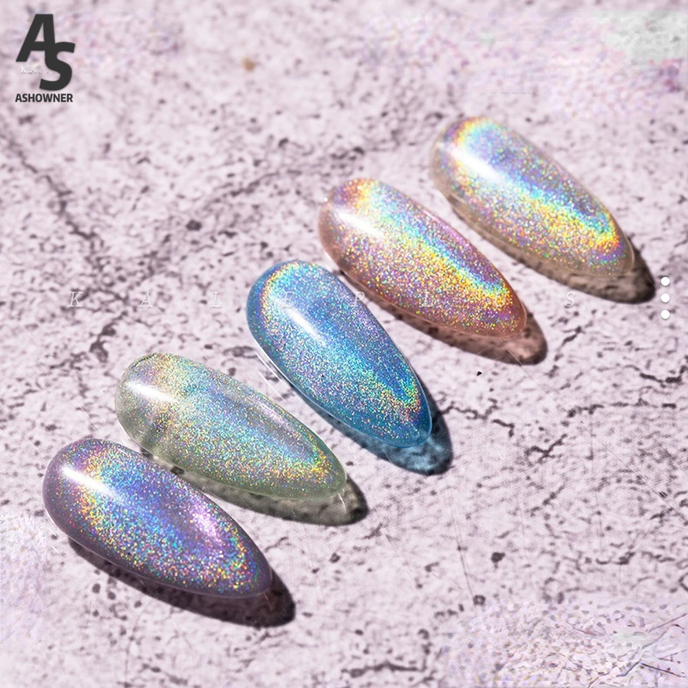 

1pcs Shiny Cat Eye Gel Polish Semi Permanent Hybrid Reflective Colorful Glitter Rainbow Cat Eye UV Magnetic Gel Nail Art Tools