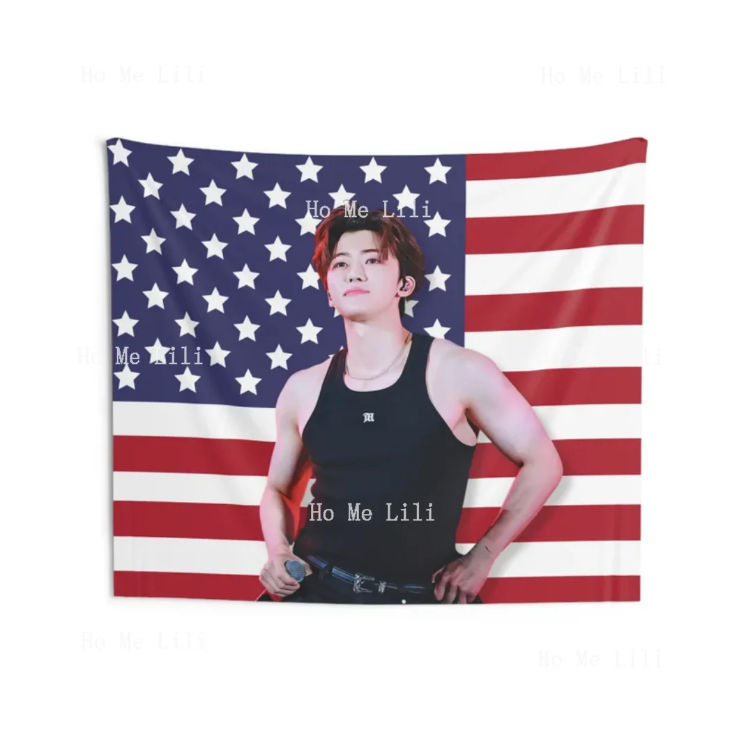 Флаг Джежемина Kpop Американский флаг Гобелен Декор Подарок для фанатов